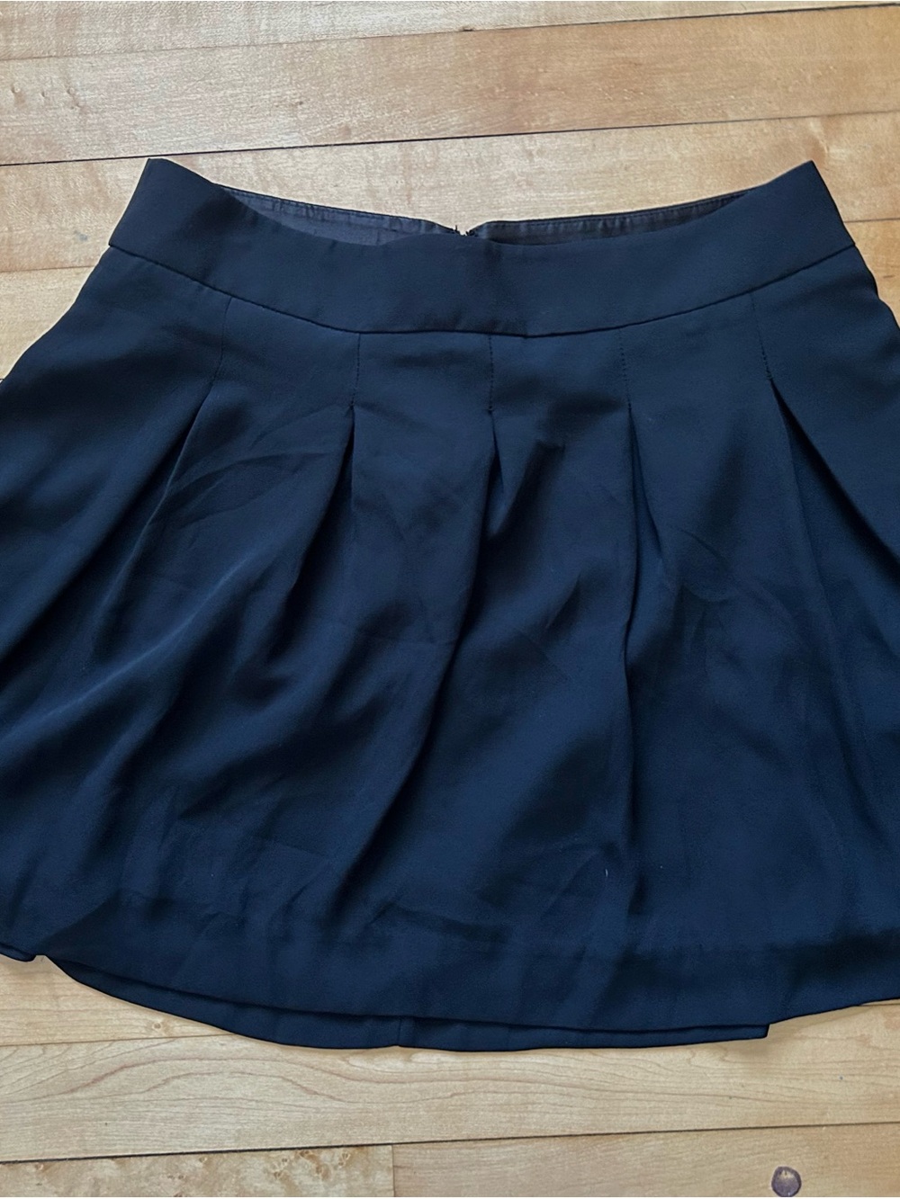 Classic Black Pleated Women's Skirt